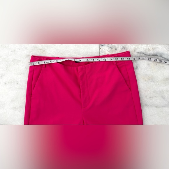 Zara Dress Pants Pink Low Rise Straight Leg Womens 12 Office Career See Below - Picture 5 of 9
